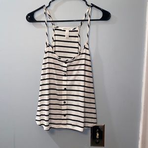 Black & White striped tank
